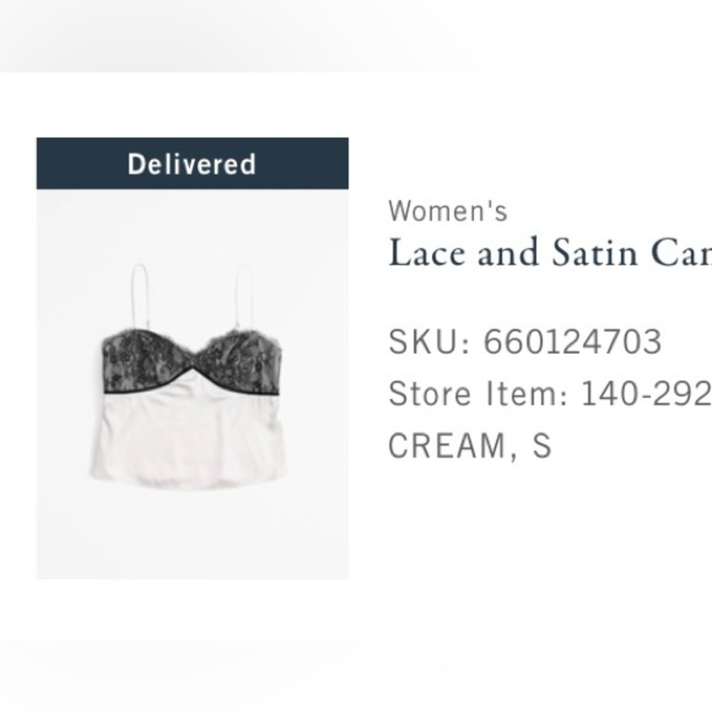 Abercrombie & Fitch Cream Lace Tank Top